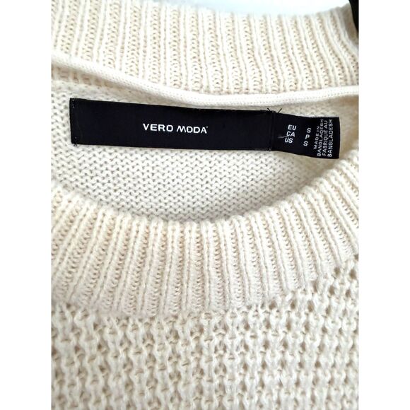 Vera Moda Chunky Cable Knit Off White Sweater in Womens Size S - Picture 8 of 9